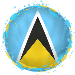 Logo featuring the St. Lucia flag, symbolizing the origin of sustainably harvested sea moss from the island.